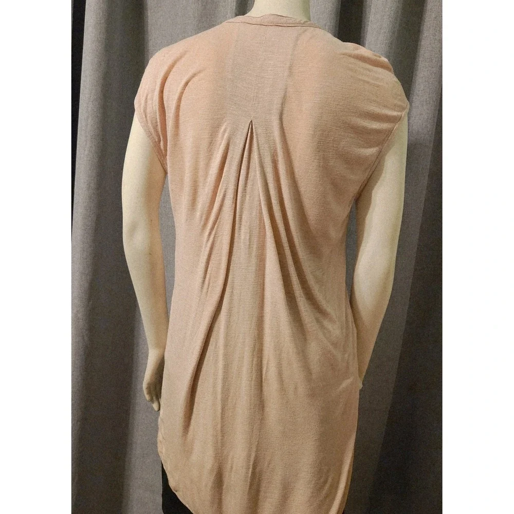 Anthropologie Postmark Striped With Contrast Soft Pink Back High‎ Low XS Whimsy - Picture 7 of 10